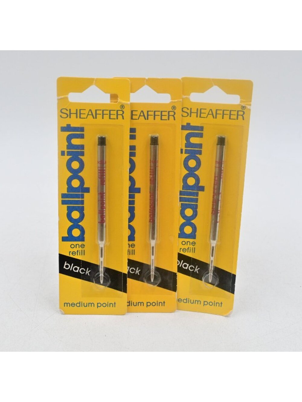 Sheaffer Ballpoint Pen Refill Black Medium Point Ink Vintage Bundle Of 3